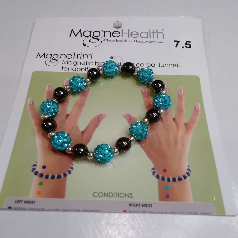 Magnehealth magnetic therapy stretch bracelet new fashion jewelry size 7.5